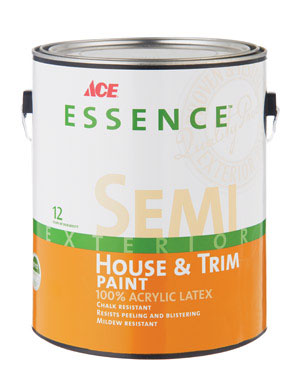 Ace Essence Semi-Gloss White Acrylic Latex House & Trim Paint Outdoor 1 gal