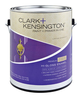 Ace Clark+Kensington High-Gloss Brown Acrylic Latex Paint and Primer Indoor and Outdoor 1 gal
