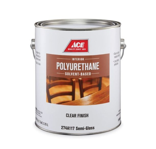 Ace, Semi-Gloss Clear Solvent-Based Wood Finish 1 gal.