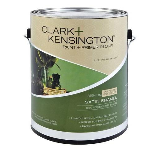 Ace Clark+Kensington Satin Red Acrylic Latex Paint and Primer Indoor and Outdoor 1 gal.