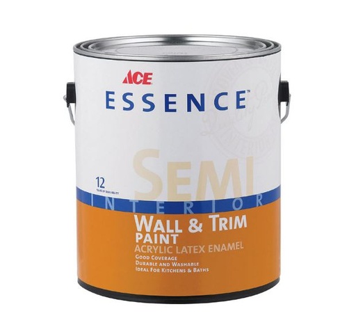 Ace Essence Semi-Gloss Midtone Hi-Hide Base Acrylic Latex Latex Wall+Trim Paint Indoor 1 Gal