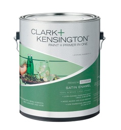 Ace Clark+Kensington, Satin Ultra White Acrylic Latex House/Trim Paint Outdoor 1 gal.