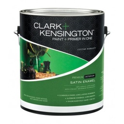 Ace Clark+Kensington Satin Designer White Acrylic Latex Paint and Primer Indoor 1 gal.