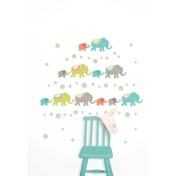 Tag Along Elephants Wall Art Kit