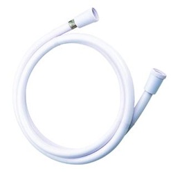 Shower And Bidet Replacement Hose 60In (152.4Cm) Plastic White Smart Cancel.