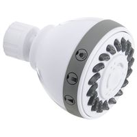 Wall Mount Showerhead 5 Setting 3.35In (8.5Cm), Abs And Rubber White Smart