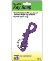 Hy-Ko 2GO 7/8 in. Dia. Plastic Assorted Snap with Split Ring Key Ring
