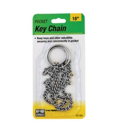 Hy-Ko 2GO 1-1/8 in. Dia. Nickel-Plated Steel Silver Split Ring Key Chain
