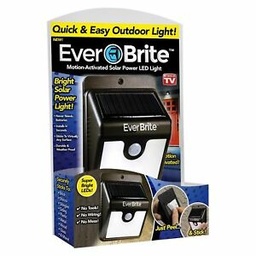 Ever Brite As Seen on TV Motion-Sensing Solar Powered LED Black Security Light