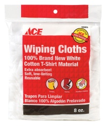Wiping Cloths Wht 8Oz