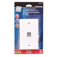 Port 1 Wall Plate White Ace