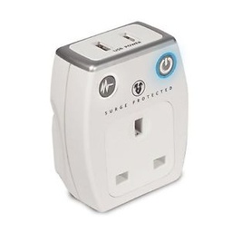 Adapter With Surge 1 British Outlet Polished