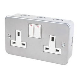 English Double Socket And Switch