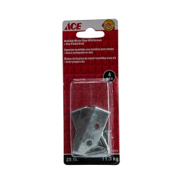 Mirror Clip Invisible With Screws 11.34Kg, (25Lbs) Zinc Plated Card Of 4 Ace