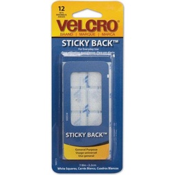 Velcro Square Sticky Wht