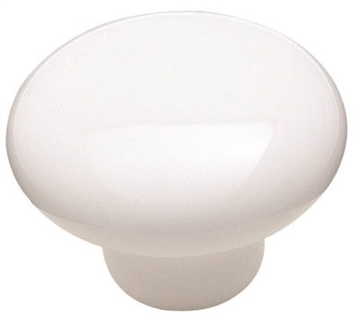 KNOB 1.5"RND WHITE