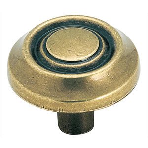 KNOB TRAD1-1/4BUR BRASS