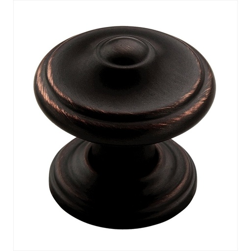 Zinc cabinet knob with backplate oil rubber bronze