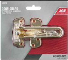 Door Swing Bar Guard 4  1/8In (10.16Cm) Brass Plated Ace