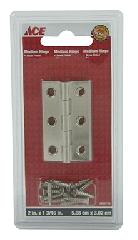 Hinge Broad 2In X 1 3/8In  (5.08Cm X 3.49Cm) Zinc Ace