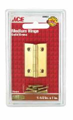 Hinge Medium 1In (2.54Cm) Polished Brass Ace