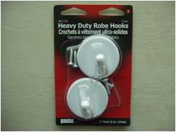Robe Hooks With Screws 3/4In (1.91Cm), 2 Pack White Abs Plastic Ace