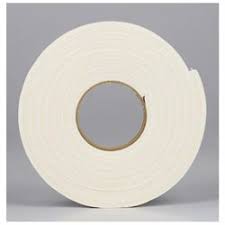 Foam Tape Closed Cell 3/8In X 3/4In X 10Ft, (.95Cm X 1.90Cm X 3.05M) Vinyl White Ace