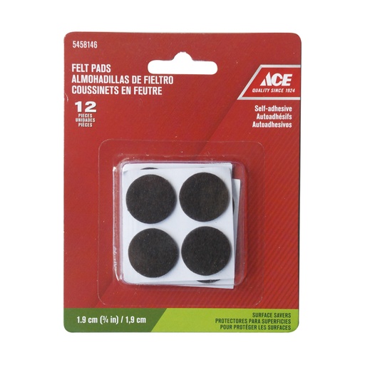 Round Felt Pads - 3/4 In.