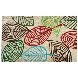 J&amp;M Home Fashions Multicolor Coir Nonslip Floor Mat 30 in. L x 18 in. W