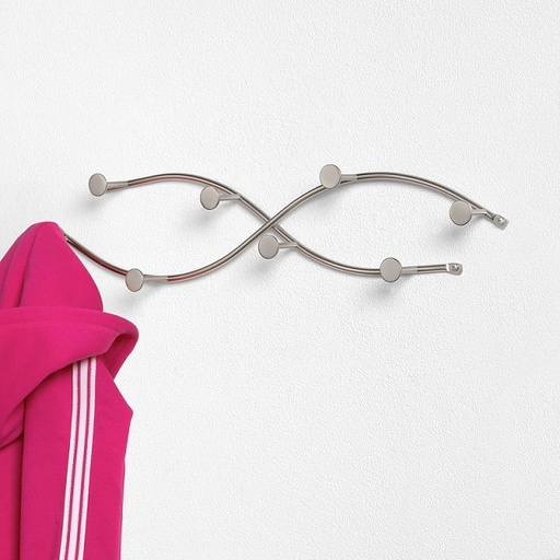 Sweep Double 8 Hook Rack Wall Mount With Scre