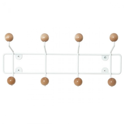 Multi Hook Accent Rack Wooden Balls 4 Hooks W