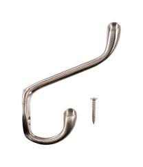 Heavy Duty Garment Hook 3  1/2In (8.89Cm) Satin Ace