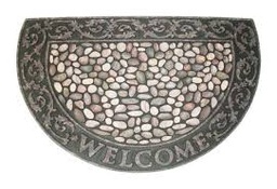 J &amp; M Home Fashions Pebbles Rubber Nonslip Door Mat 35 in. L x 23 in. W