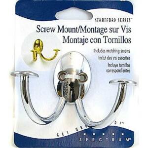 HOOK WALLMOUNT DBL CHRM