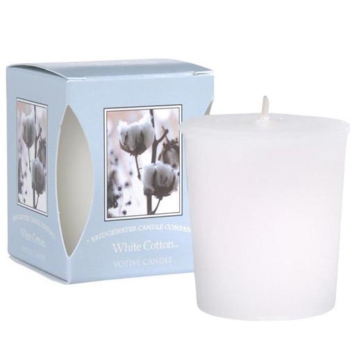 Bridgewater Candle Boxed Votive - white cotton