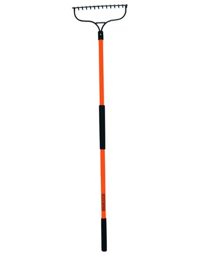 Black and Decker 14 in. W Steel Bow Rake Fiberglass