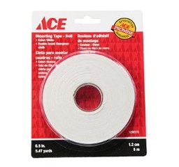White Mounting Tape .5In X 2Yds X .06In (12.7