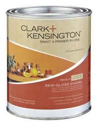 Ace Clark+Kensington, Semi-Gloss Red Acrylic Latex Paint and Primer Indoor and Outdoor 1 qt.