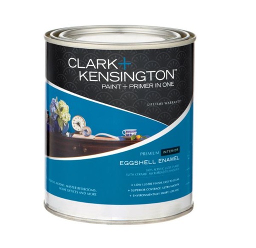 Ace Clark+Kensington Eggshell Designer White Acrylic Latex Paint and Primer Indoor 1 qt.