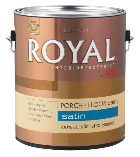 Ace Royal Satin Steel Wool Gray Acrylic Latex Porch & Patio Floor Paint 1 gal.