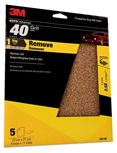 Coarse Sandpaper 40 Grit 5Pcs 9In X 11In 22