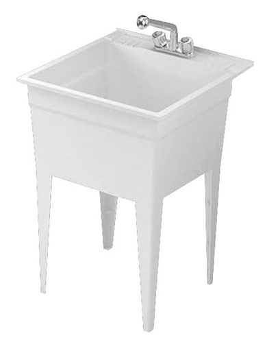 Utilatub 20 in. W x 24 in. D Single Polypropylene Laundry Tub