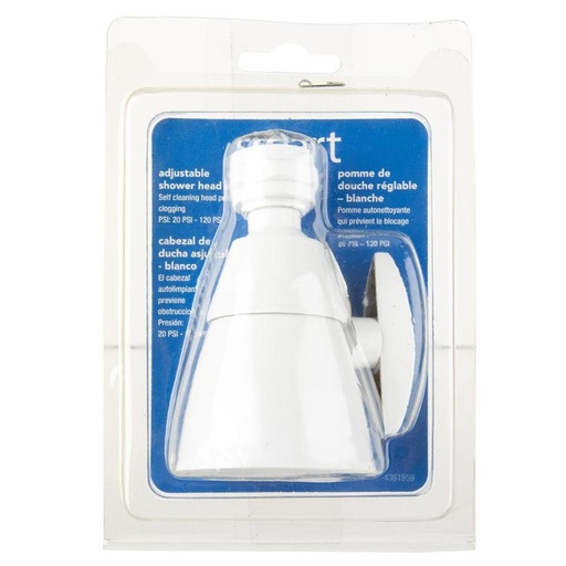 Adjustable Showerhead 2.17In (5.5Cm) Brass Wh.