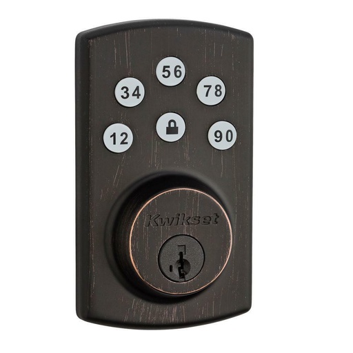 Kwikset Venetian Bronze Metal Electronic Deadbolt