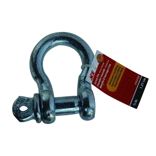 Screw Pin Anchor Shackle 1/2In (12.7Mm) Galvanized Ace