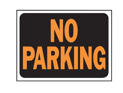 Sign No Park 9X12" Plstc                