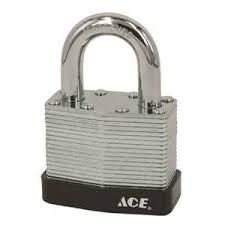 LAMINATED COMBINATION PADLOCK 3 DIGIT, 1 1/2IN (38.10MM) STEEL ACE