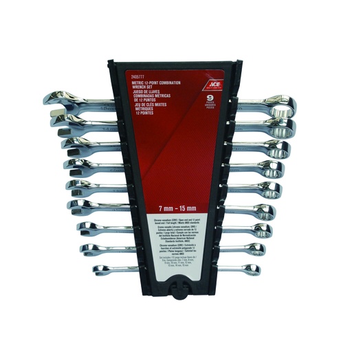 METRIC 12 POINT COMBINATION WRENCH SET
