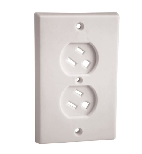 Prime-Line White Plastic Swivel Outlet Cover 1 pk Cancel