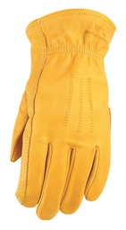 GLOVES 100% SPLIT COWHIDE YELLOW LARGE ACE